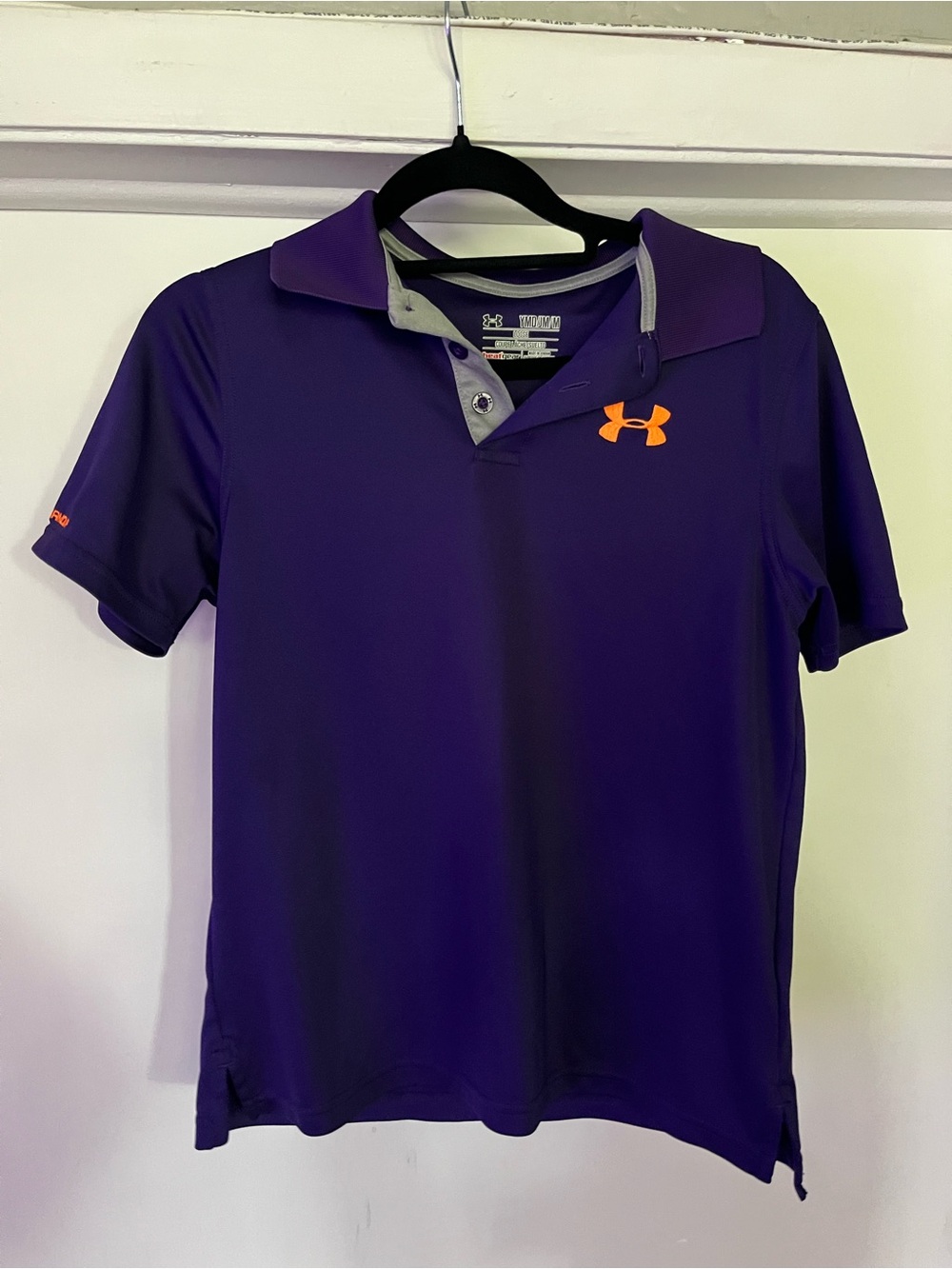 Under Armour Men’s Boys Kids Polo with Orange Logo